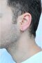 Men's Yellow Steel Hoop Earrings 16 Mm Medium Size - 3