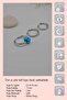 Blue Beaded Steel Triple Earrings Silver Color - 5