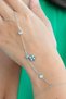 Silver Colored Clover Detailed Stone Shahmeran - 5