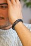 Men's Leather Bracelet Black - 3