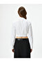 Crop Shirt Long Sleeve Slim Fit Classic Collar Cotton - 4