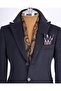 Italian Style Slim Fit Pointed Collar Wool Blend Cashmere Men's Coat Anthracite T13444 - 2