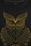 Owl Owl Silhouette.calligraphy Drawing Printed T-Shirt Unisex T-shirt - 2