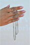 Silver Color Men's Steel Chain Necklace 60 cm - 2