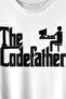 The Codefather Godfather Computer Code Pirate Hacker Software Developer Printed T-Shirt Unisex T-shirt - 2