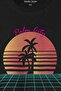 Unisex T-shirt Vaporwave Palm City Retro 80's 90's Nineties Gamer Punk Black Printed Tee - 2