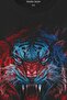 Printed Unisex T-Shirt Tiger Bordo Wild Life Blue Tiger Design T-Shirt - 2