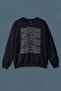 Navy Blue Sweatshirt Sound Wave Music Joy Division Album Cover Lines Printed Unisex Sweat