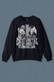 Navy Blue Sweatshirt Death Metal Strike Music Band Printed Unisex Sweat