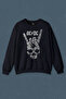 Navy Blue Sweatshirt AC DC Hard Rock Music Music Printed Unisex Sweat