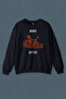 سويت شيرت أزرق داكن من نوع "Never Better Skull Skull Gothic Dark Street" مطبوع للجنسين