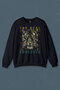 Navy Blue Sweatshirt Real King of the Jungles Wild Tiger Head Tiger Printed Unisex Sweat