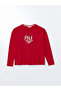 Lcw Dream Red Crew Neck Printed Women's Pajamas Set - 6