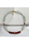 Red Natural Stone Two Layered Water Green Necklace Handmade Bijouterie Gift Women's Accessory - 2