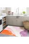 Kemal Collection Pink Orange Tones Abstract Wavy Patterned Woven Base Modern Decorative Carpet 40 - 3
