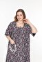Women's Mother Size Oversize Cut Summer Short Sleeve Dress - 2