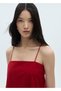 Slim Strap Flounce Dress - 8
