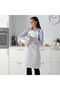 İnamaria Waterproof Kitchen Apron 69x85 cm, White-Blue - 2