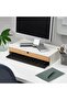 Elloven Bamboo Desktop Computer Monitor Screen Riser Stand with Drawers - 2