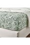 Elasticated Fitted Sheet, Green-White, 120X200 cm - 2