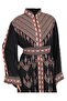 Embroidered Dress Openwork Spanish Sleeves Stand Collar Zipper Embroidered Women's Long Dress - 8