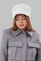 Women's Plush Newsboy Winter Hat White - 3