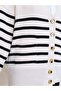 Double Pocket Striped Buttoned Cardigan - 6