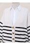 Double Pocket Striped Buttoned Cardigan - 5