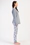 Women's Plus Size 2 Thread Long Sleeve Gray Pajamas Suit C6T3N0O304 - 2