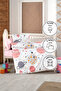 Astromini 100% Cotton Baby Duvet Cover Set - Pink