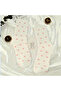4 Pairs Women's White Pink Heart Seasonal Heart Patterned College Socks