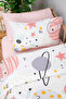 Astromini 100% Cotton Baby Duvet Cover Set - Pink - 2