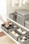 4-piece herringbone pattern gray children's room wardrobe drawer inner sock organizer honeycomb accordion organizer - 4