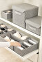 2-Piece 6 Compartments Gray Children's Room Closet Drawer Inside Laundry Socks Organizer Honeycomb Accordion Organizer - 5