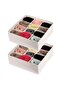 Set of 2 White Closet Drawer Underwear Belt Socks Shawl Organizer Box Accordion Organizer with Compartments - 7
