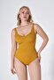 Forbach Minimizer Recovery Large Size U Collar Swimsuit Petrol Yellow - 3