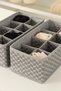 2-Piece 8-Compartment Gray Children's Room Closet Drawer Socks Organizer Honeycomb Accordion Organizer - 3