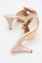 Women's Furry Pearl Heeled Slippers Ten Saten - 4