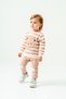 Striped Bear Printed Seasonal Long Sleeve Cycling Collar Bottom 3-6-9-12-18 Months Baby Boy Set - 3
