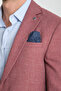 Allegri Men's Burgundy Patterned Slim Fit Mono Collar Sports Blazer Jacket - 2