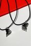 Black Butterfly Magnet Dating Best Friends Couple Necklace - 2