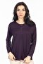 New Season Simple Pattern Round Neck Lycra Mother Combed Cotton Blouse 6484 - 4