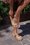 Mink Stone Women's Puff Braided Sandals - 2