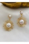 Vip Pearl Detail Sun Earrings (5.5 cm)
