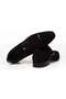 Black Color Laceless Genuine Leather Men's Shoes - 2