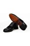Black Color Lace-Up Genuine Leather Men's Shoes - 3