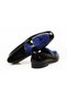 Black Color Laceless Genuine Leather Men's Shoes - 2
