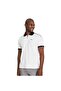 White Men's Polo Neck Zippered T-Shirt Em169