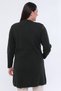 Knitwear Wool Women's Cordone Embroidered Mother Thick Soft Winter Long Khaki Cardigan - 8