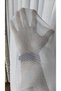 Herringbone Patterned 1/3 Sik Pile Ecru Tulle Curtain, Wrinkle-Free, No Ironing Required, Heavy Weight, Modern Living Room Curtain - 3
